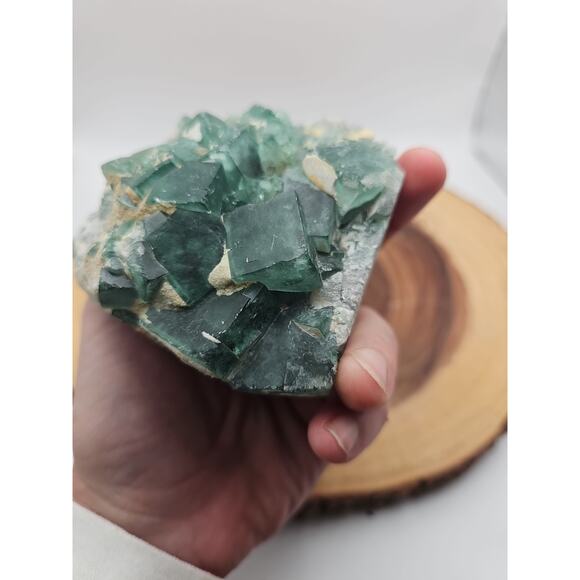Raw Chunk Fluorite 1.27lb With Stand - Picture 9 of 10